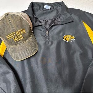 Southern Miss Golden Eagles Quarter-Zip Pullover Jacket & Legacy Hat Combo